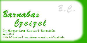 barnabas czeizel business card